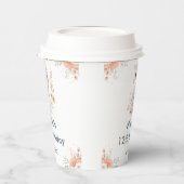 Cute Floral Seahorse Birthday Party 紙コップ (左)