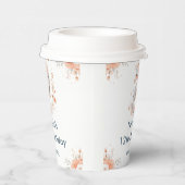 Cute Floral Seahorse Birthday Party 紙コップ (右)