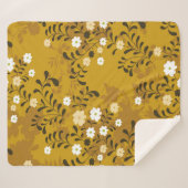 Cute floral seamless pattern on musterabstract,art シェルパブランケット (正面(横))
