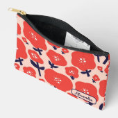 Cute Floral Seamless Pattern – Red Spring Flowers  アクセサリーポーチ (見開き)