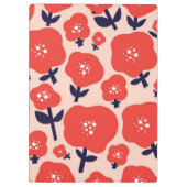Cute Floral Seamless Pattern – Red Spring Flowers  クリップボード (裏面)