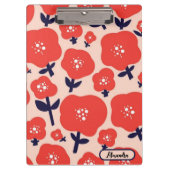 Cute Floral Seamless Pattern – Red Spring Flowers  クリップボード (正面)