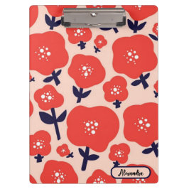 Cute Floral Seamless Pattern – Red Spring Flowers  クリップボード