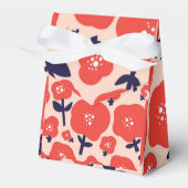 Cute Floral Seamless Pattern – Red Spring Flowers  フェイバーボックス (正面サイド)