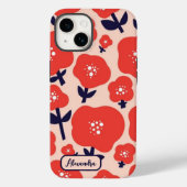 Cute Floral Seamless Pattern – Red Spring Flowers  Case-Mate iPhoneケース (裏面)