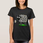 Cute Floral Sheep Design Tシャツ (正面)