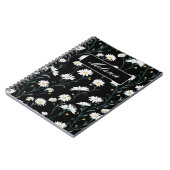Cute Floral Spring Daisy Personalized ノートブック (左側)