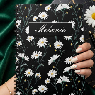 Cute Floral Spring Daisy Personalized ノートブック
