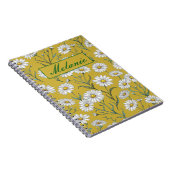 Cute Floral Spring Daisy Personalized Notebook ノートブック (右側)