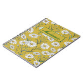 Cute Floral Spring Daisy Personalized Notebook ノートブック (左側)