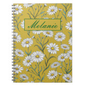 Cute Floral Spring Daisy Personalized Notebook ノートブック (正面)