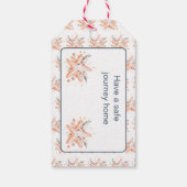 Cute Floral Starfish Baby Shower ギフトタグ (裏面)