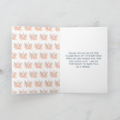 Cute Floral Starfish Birthday Party サンキューカード (内部)