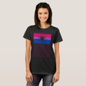 Cute Floral Sunflower Gay Bisexual Pride Flag Girl Tシャツ (正面フル)