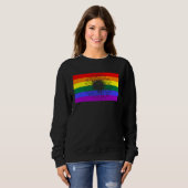 Cute Floral Sunflower LGBTQ Gay Pride Flag Queer F スウェットシャツ (正面フル)