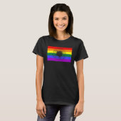 Cute Floral Sunflower LGBTQ Gay Pride Flag Queer F Tシャツ (正面フル)