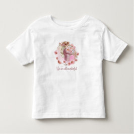 Cute Floral Toddler Girl Tee Inspirational  トドラーTシャツ