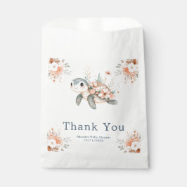 Cute Floral Turtle Baby Shower フェイバーバッグ