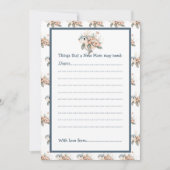 Cute Floral Turtle Baby Shower 招待状 (正面)