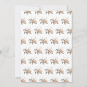 Cute Floral Turtle Baby Shower 招待状 (裏面)