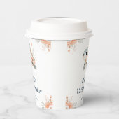 Cute Floral Turtle Birthday Party 紙コップ (左)