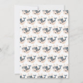 Cute Floral Whale Baby Shower  サンキューカード (裏面)