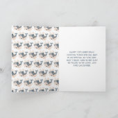 Cute Floral Whale Happy Birthday カード (内部)