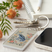 Cute Flower Blue Poison Dart Frog Toad  Frog Lover キーホルダー (正面右)