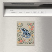 Cute Flower Blue Poison Dart Frog Toad  Frog Lover マグネット (インサイチュ (食洗機))