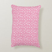 Cute Flower Bud Pink Accent Pillow アクセントクッション (裏面(縦))