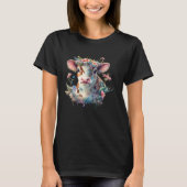 Cute Flower Cow Tシャツ (正面)
