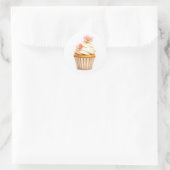 Cute Flower Cupcake Stickers ラウンドシール (バッグ)