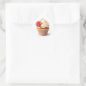 Cute Flower Cupcake Stickers ラウンドシール (バッグ)