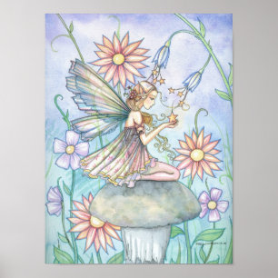 Cute Flower Fairy Art Poster by Molly Harrison ポスター