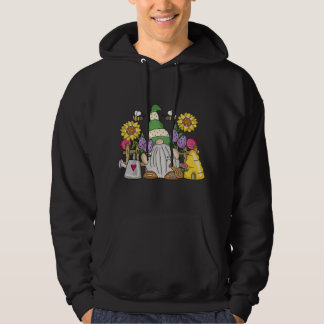 Cute Flower Garden Gnome with Bees and Flowers Gif パーカ