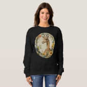 Cute Flower Giraffe on summer Floral Giraffe 3 スウェットシャツ (正面フル)