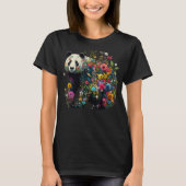 Cute Flower Panda on summer Floral Panda 1 Tシャツ (正面)