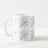Cute flower pattern design コーヒーマグカップ (左)