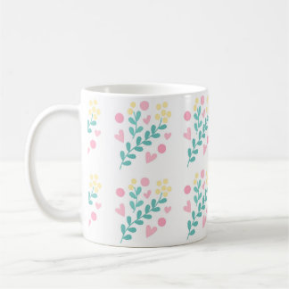 Cute flower pattern design コーヒーマグカップ