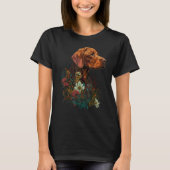 Cute Flower summer Floral Vizsla 2 Tシャツ (正面)