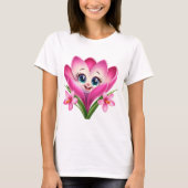 Cute Flower Women’s Basic T-Shirt Tシャツ (正面)