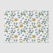 Cute Flowers and Hearts Light Pattern 薄葉紙 (正面)