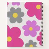 Cute flowers pink & purple Spiral Notebook ノートブック (裏面)
