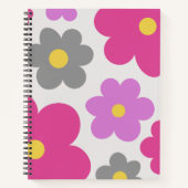 Cute flowers pink & purple Spiral Notebook ノートブック (正面)
