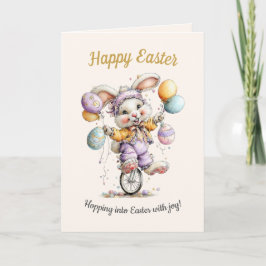 Cute Fluffy Bunny, Funny Happy Easter Card シーズンカード