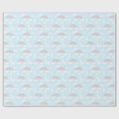 Cute Fluffy Clouds Animal Shaped and Rainbows  ラッピングペーパー (フラット)