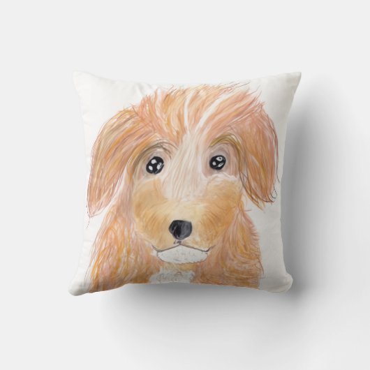 Cute fluffy dog クッション (裏面)