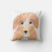 Cute fluffy dog クッション (正面)