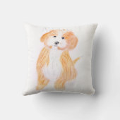 Cute fluffy dog クッション (裏面)