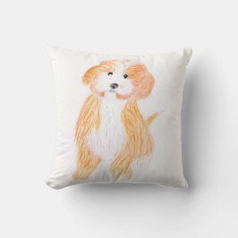 Cute fluffy dog クッション